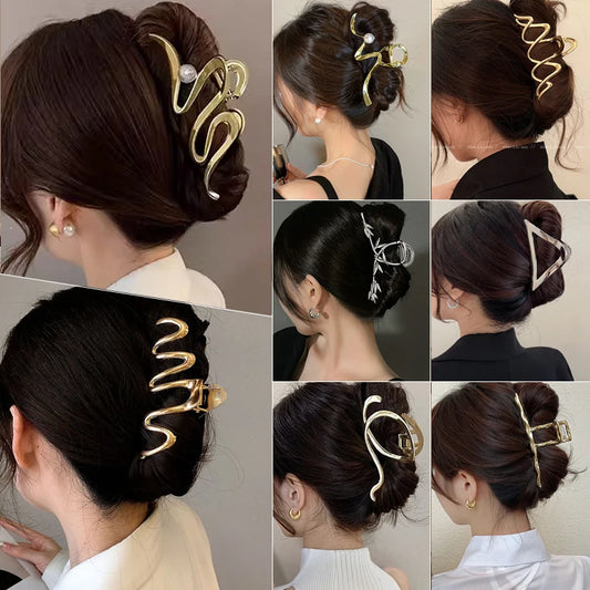 Fashion Metal Star Hair Claw Clips for Women Girls Clamps Korea Geometric Hair Crab Hairpins Hairgrips Headwear Hair Accessories